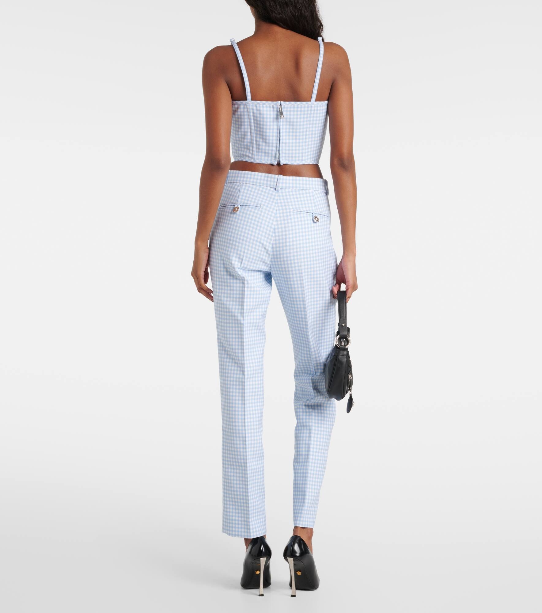 Medusa '95 gingham virgin wool bustier - 3