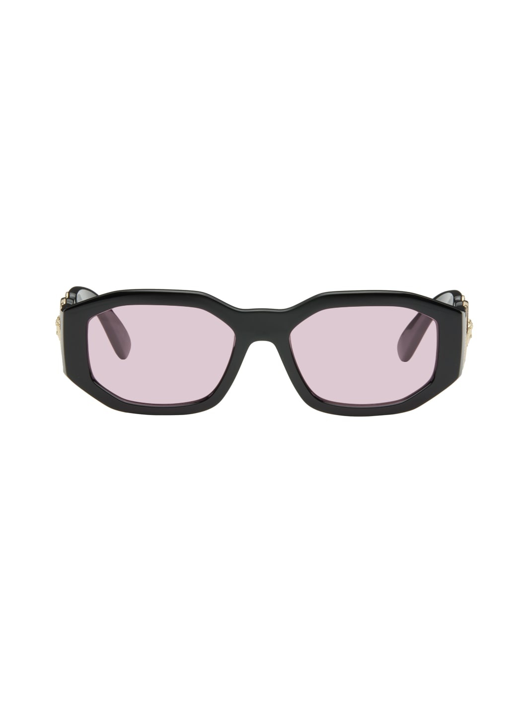 Black & Pink Medusa Biggie Sunglasses - 1