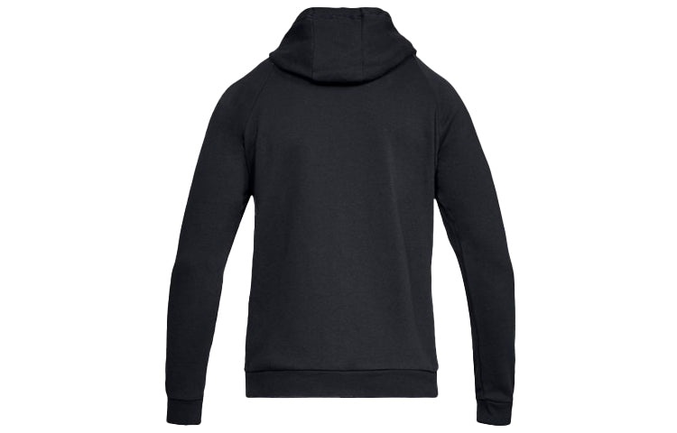 Men's Under Armour Rival square frame Logo Hooded Jacket Black 1320737-001 - 2