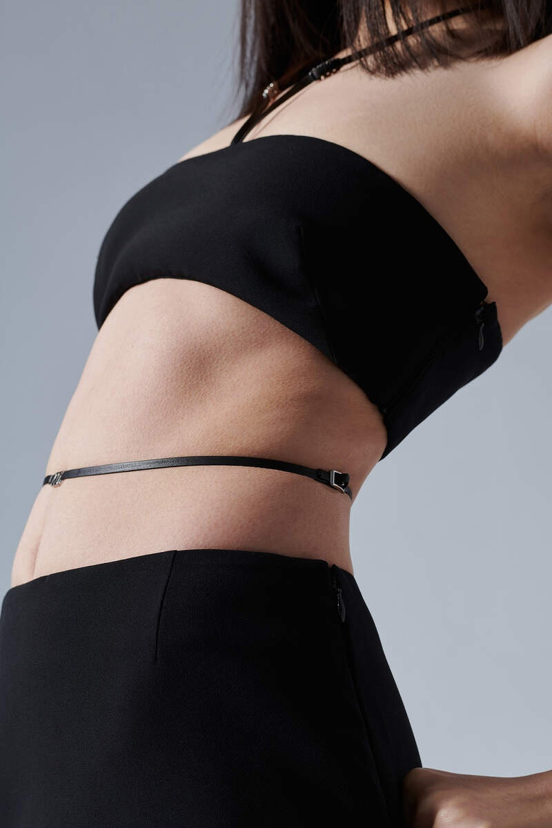 ICON LEATHER TRIM SKIRT 4