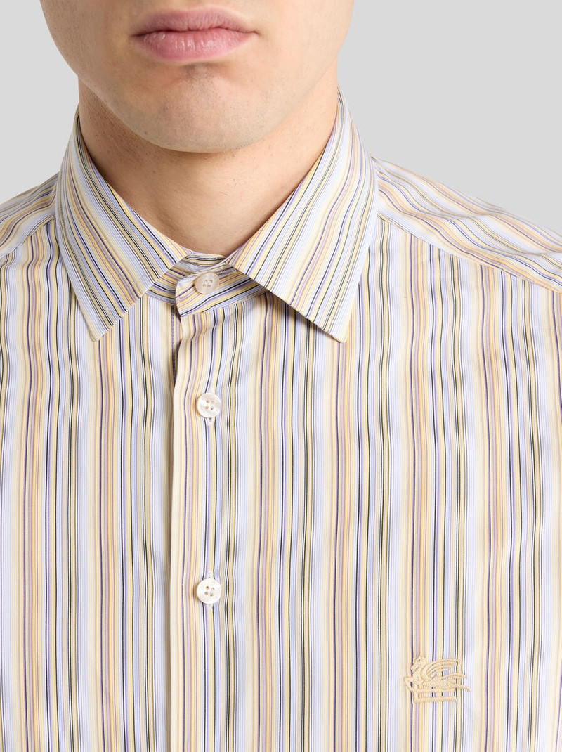 Etro STRIPED COTTON SHIRT WITH PEGASO EMBROIDERY outlook