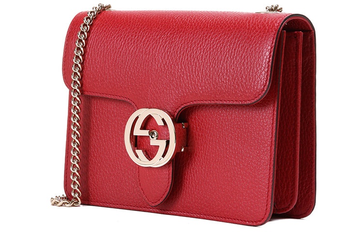 (WMNS) Gucci Leather Organ Crossbody Bag Single Shoulder Bag Red 510304-CAO0G-6420 - 2