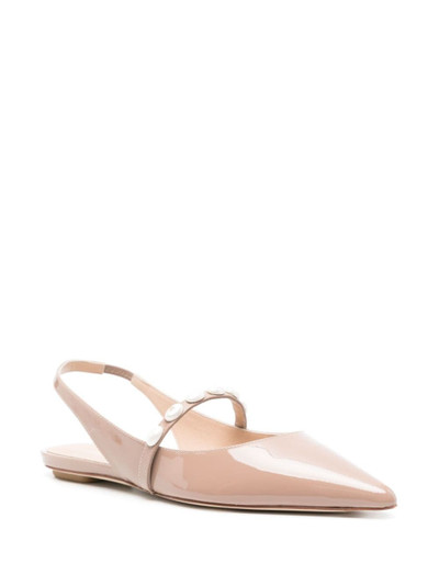 Stuart Weitzman patent leather mules outlook