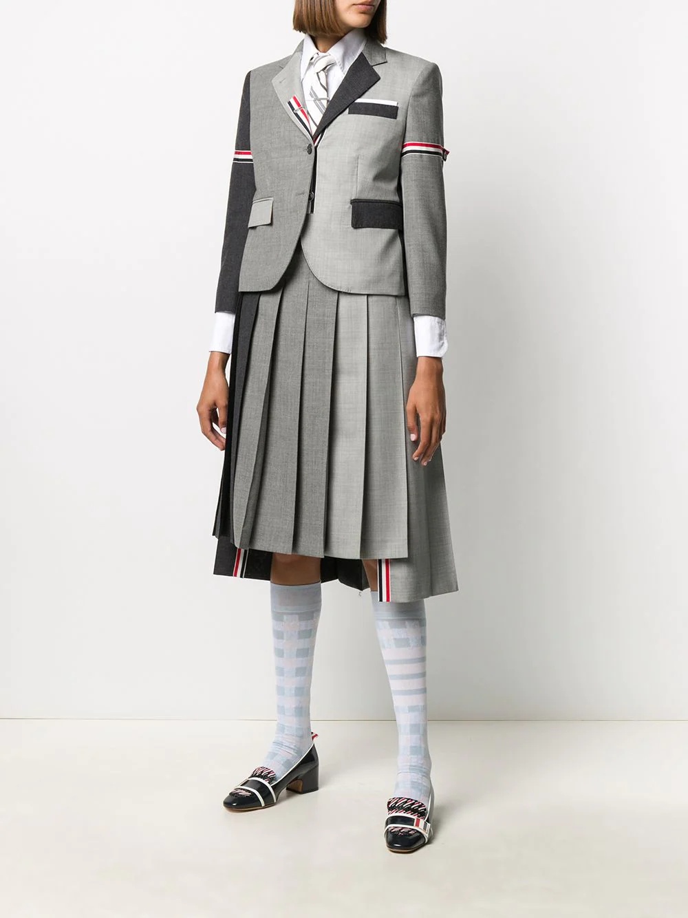 Fun-Mix pleated wool skirt - 2