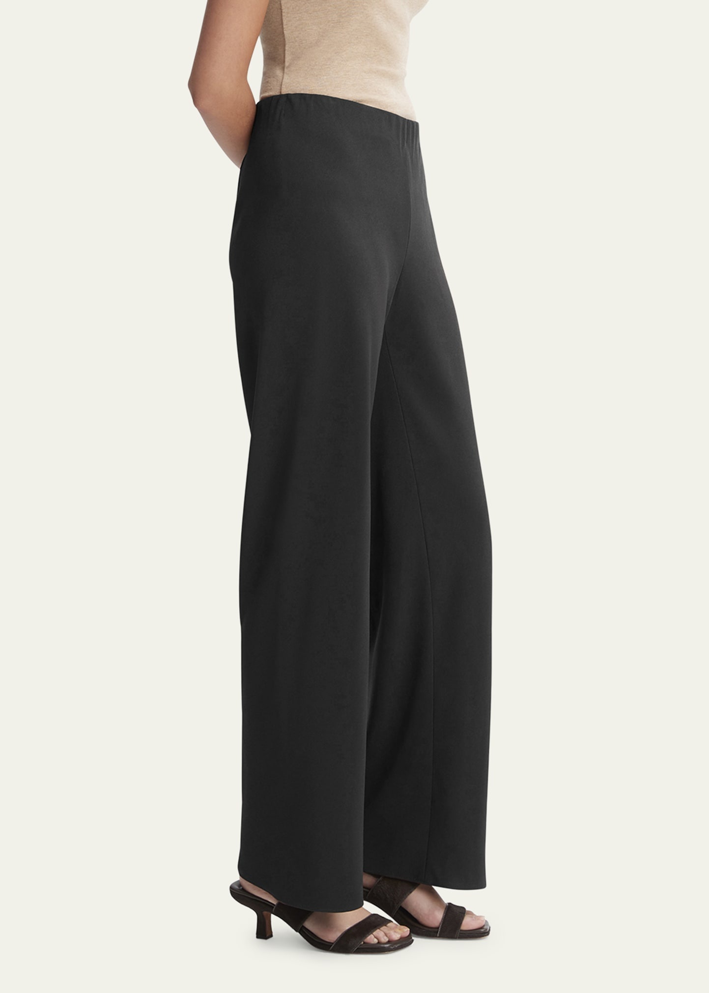 High-Waist Wide-Leg Bias Pants - 4