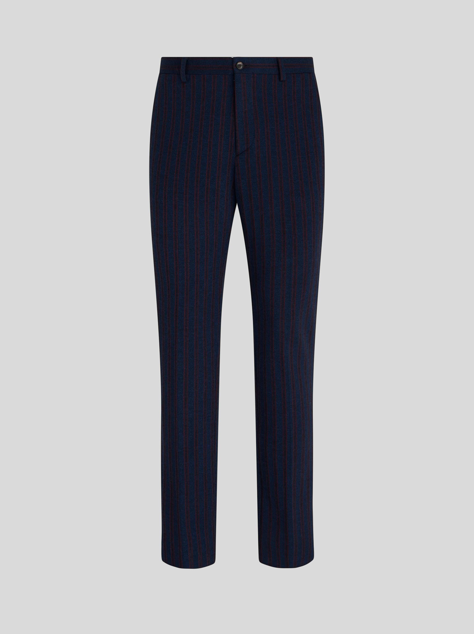 STRIPED JERSEY TAILORED TROUSERS - 1