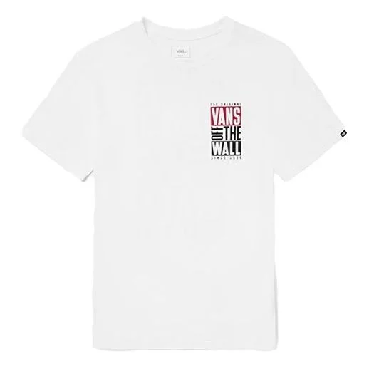 Vans Alphabet Printing Short Sleeve Couple Style White VN0A4MM5WHT - 1