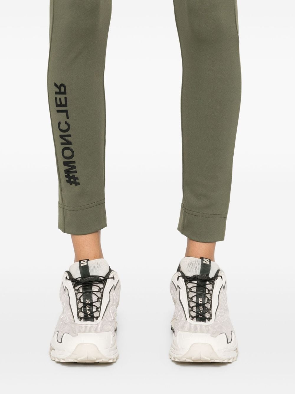 high-waist rubberised-logo leggings - 5
