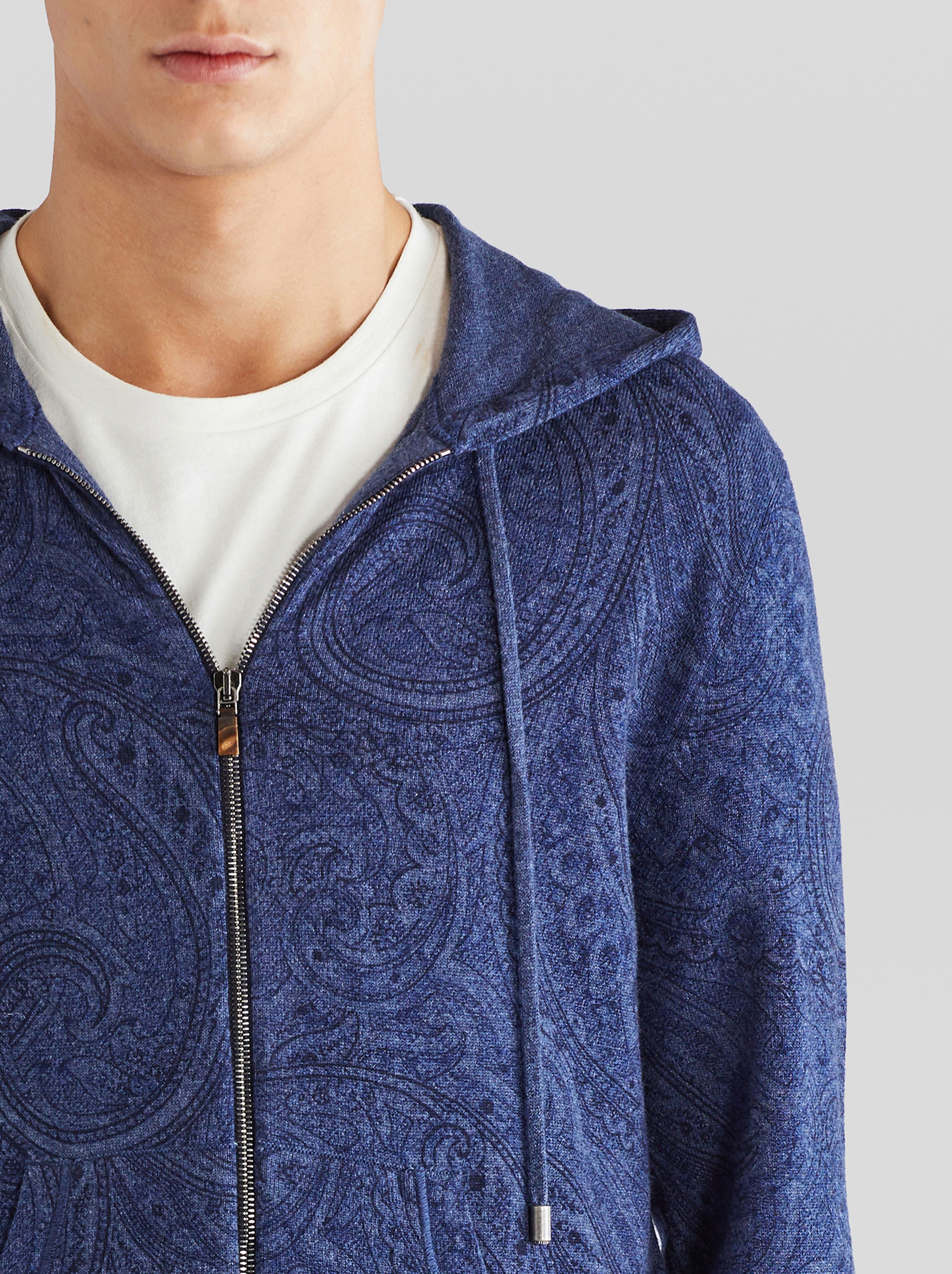 CASHMERE SWEATSHIRT WITH PAISLEY PRINT - 3