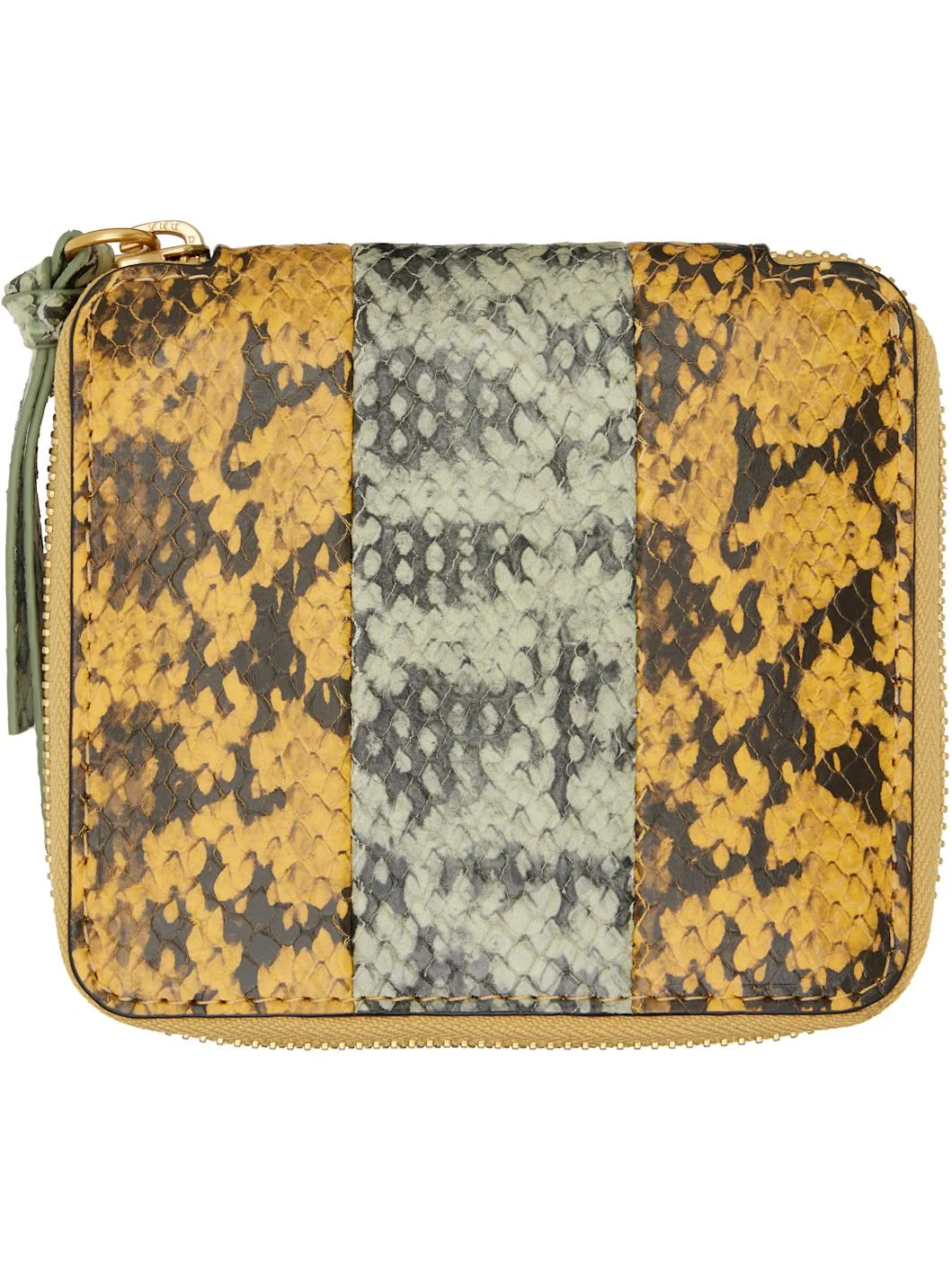 Yellow & Green Leather Wallet - 1