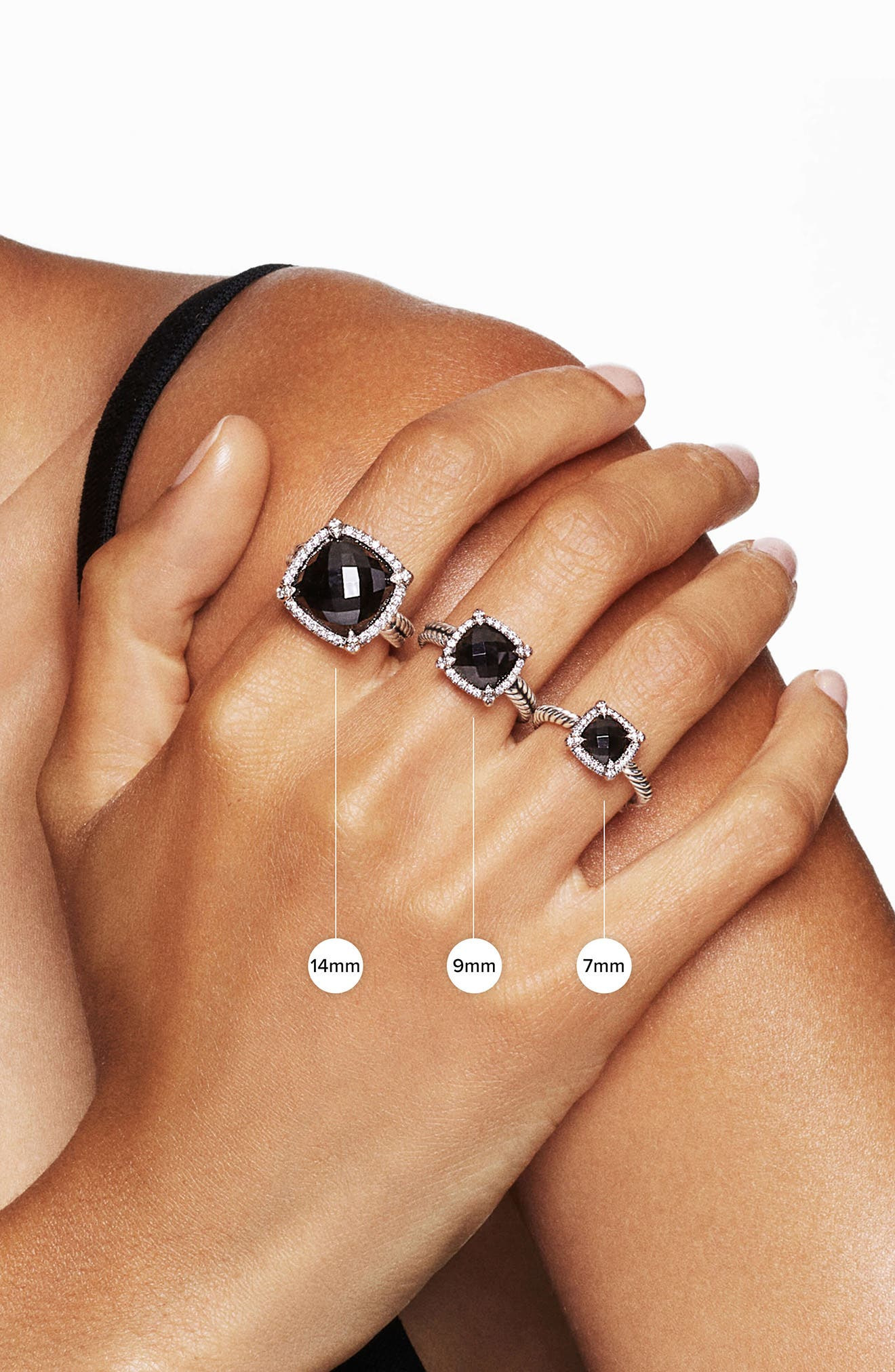 David Yurman Chatelaine® Pavé Bezel Ring in 18K Rose Gold in Rose Gold/Diamond/Morganite at Nordstro - 3