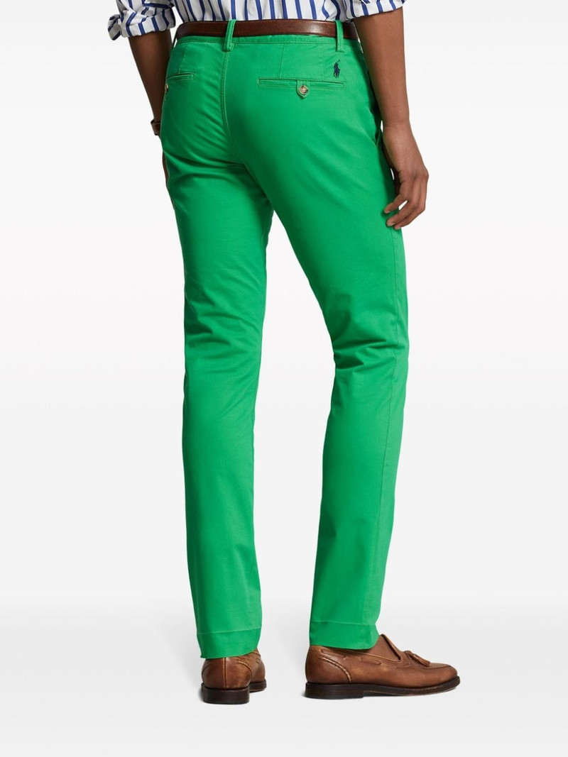 slim-cut cotton twill trousers 4