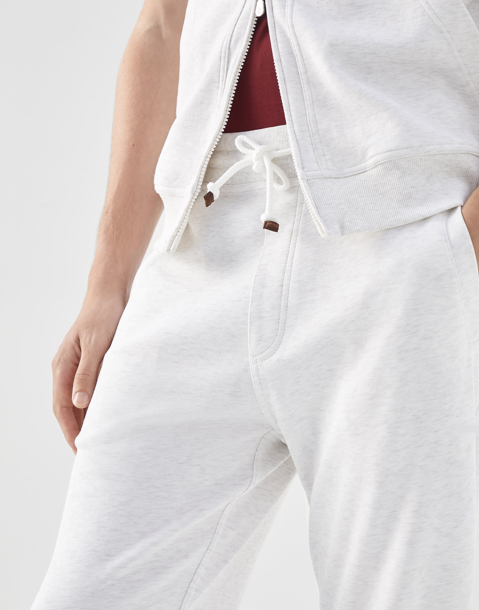 Techno cotton French terry trousers - 3