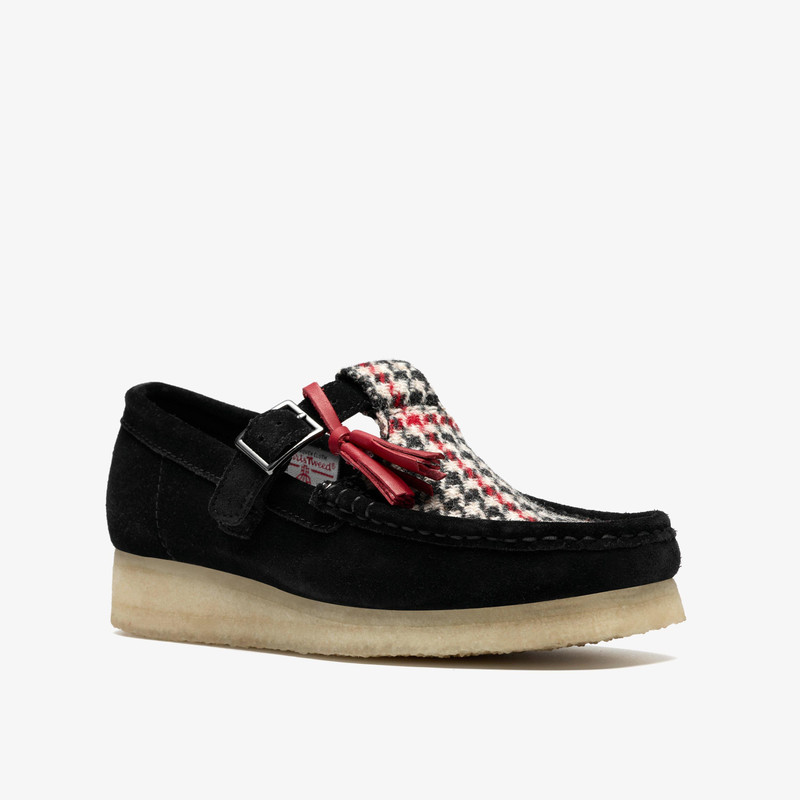 Wallabee T Bar Black Tweed Combination 6