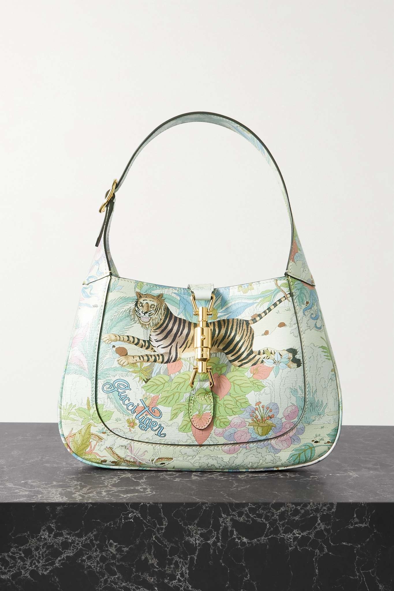 Jackie 1961 small printed leather shoulder bag - 1