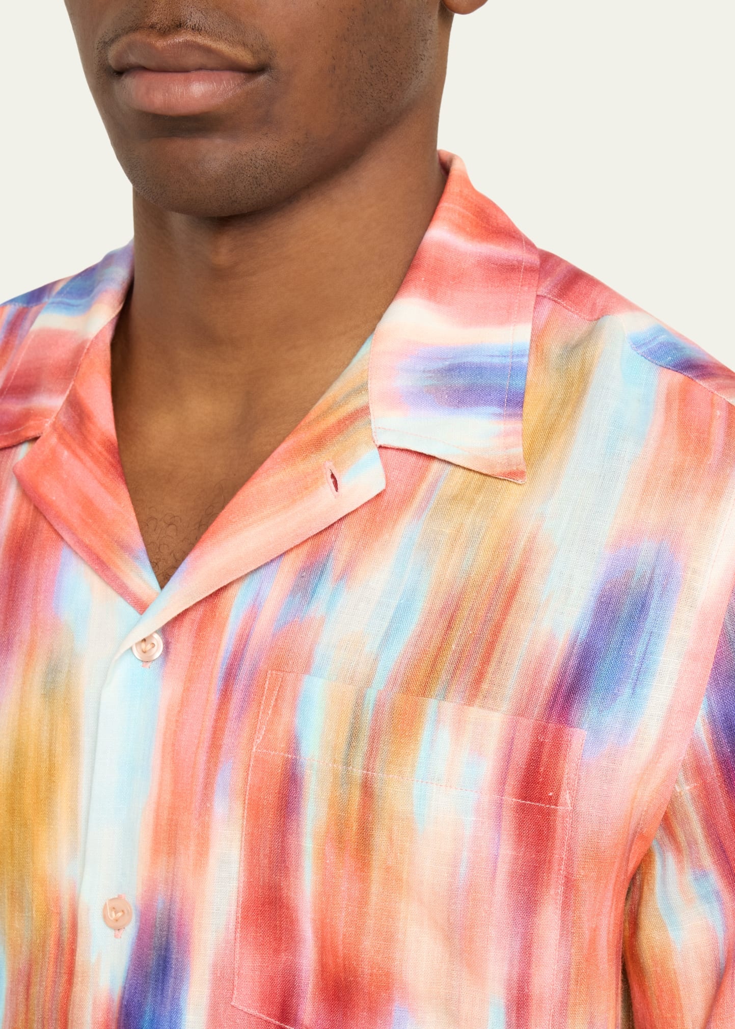 Men's Ikat-Print Short-Sleeve Shirt - 5