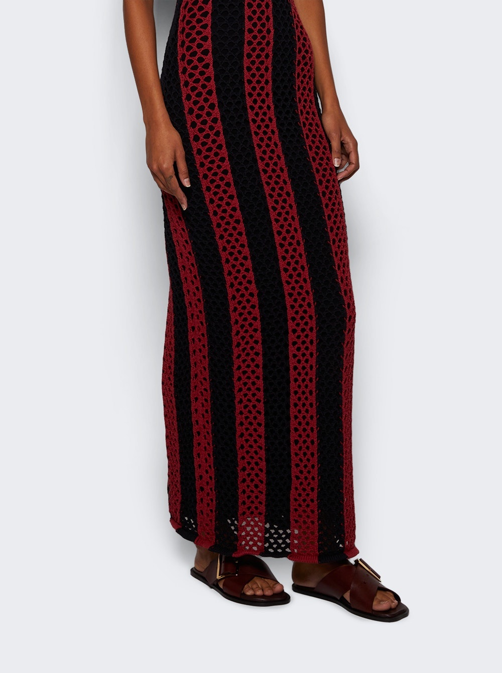 Petal Belt Flat Sandal Burgundy - 2