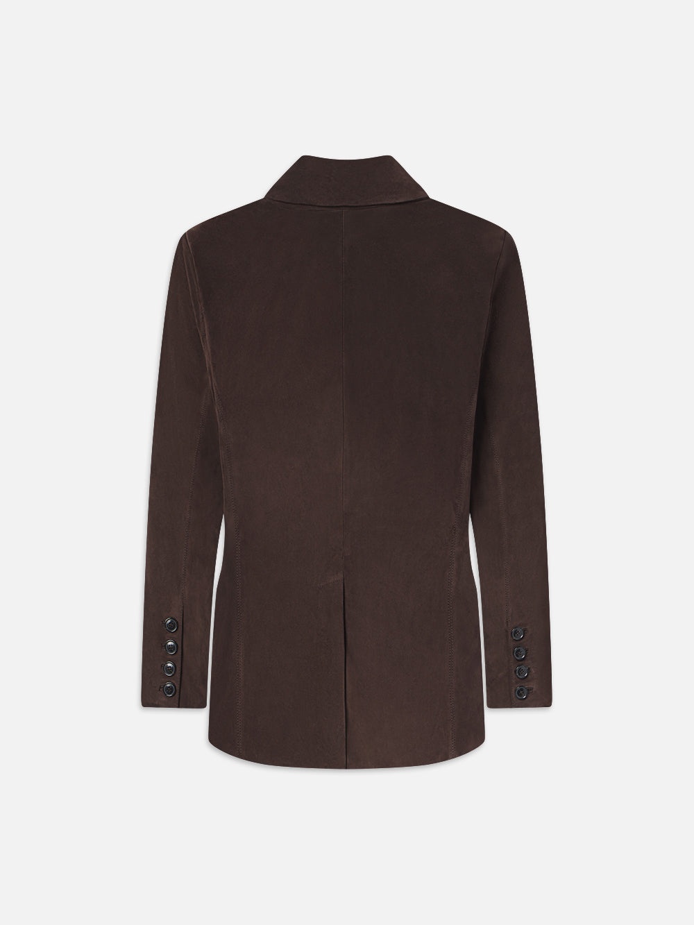 Grandfather Suede Blazer in Chocolate Brown - 4