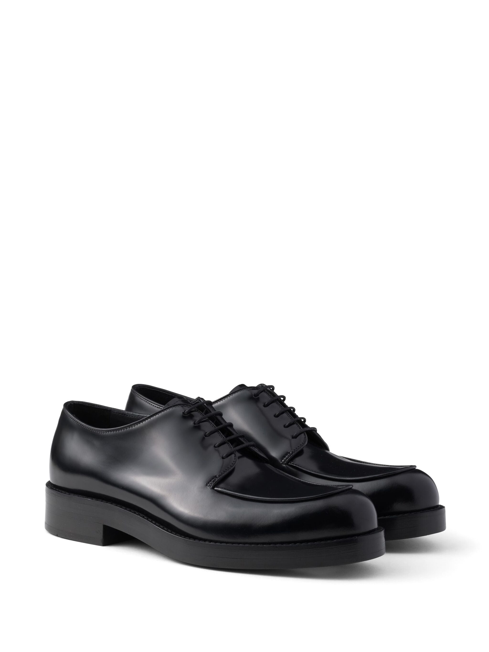 Brushed Leather Derby Shoes - 4