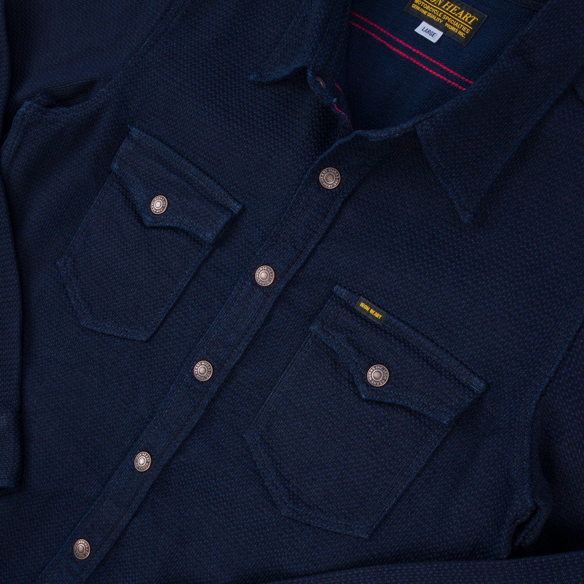 IHSH-389-IND 12oz Dobby Cloth CPO Shirt - Indigo - 9