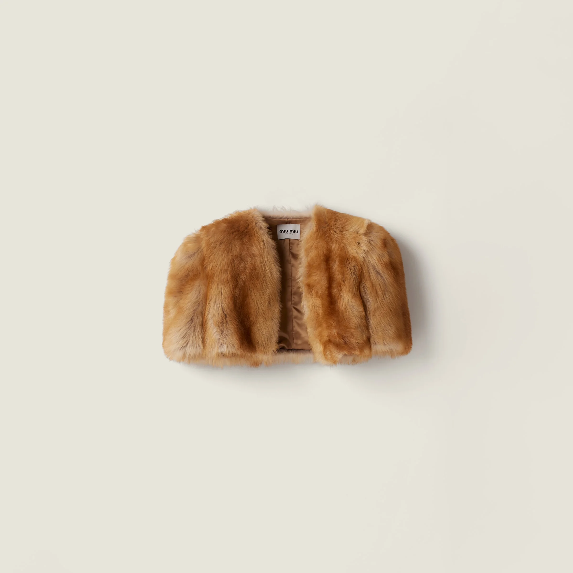 Shearling fur bolero jacket - 1