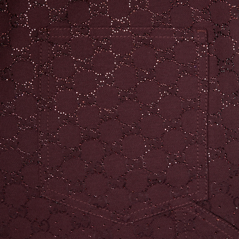 GG canvas pants with crystals 5