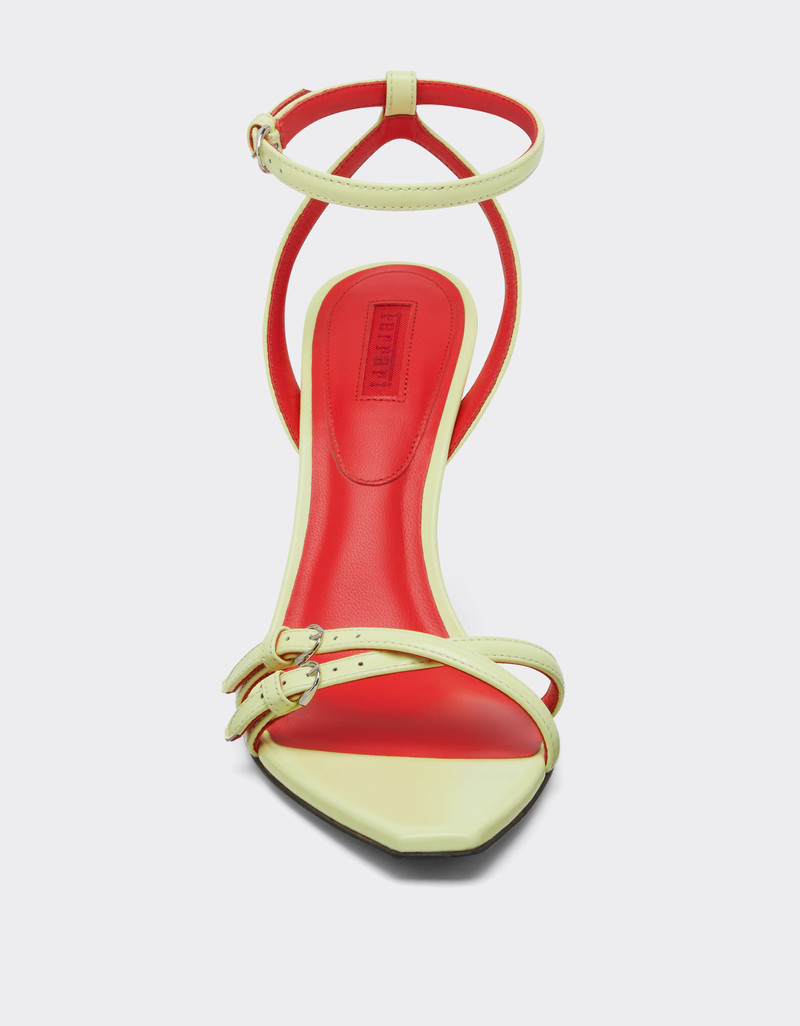 Glossy leather sandals 4