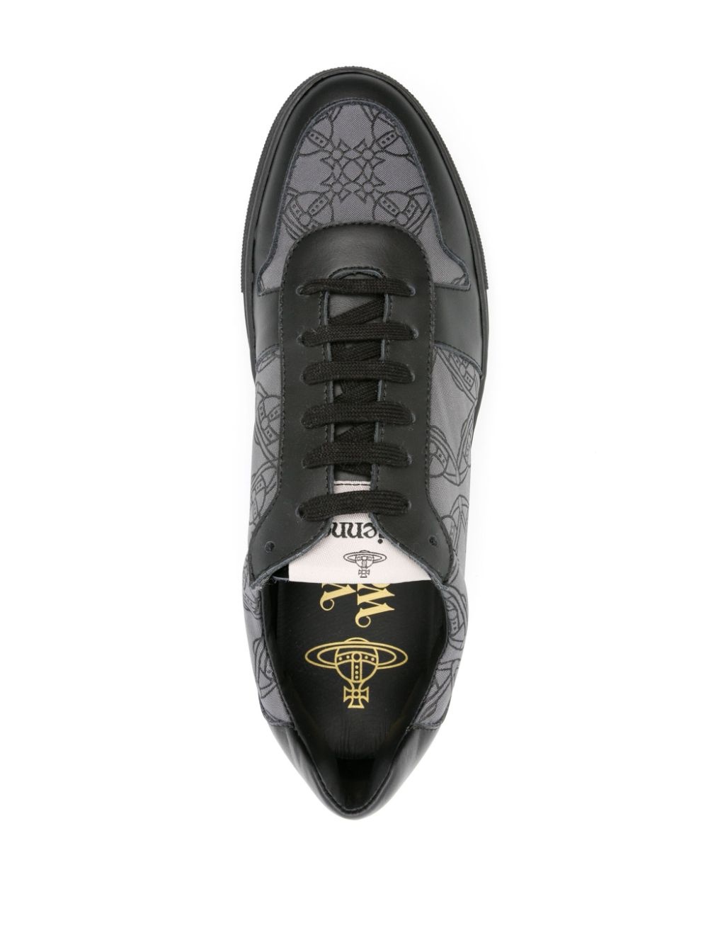 Orborama-jacquard panelled sneakers - 4