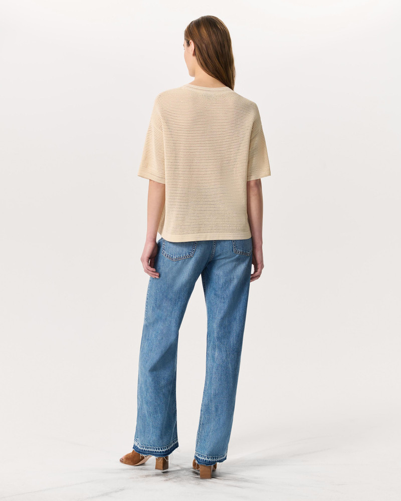 Zoey Oversized Open-Knit Tee 5