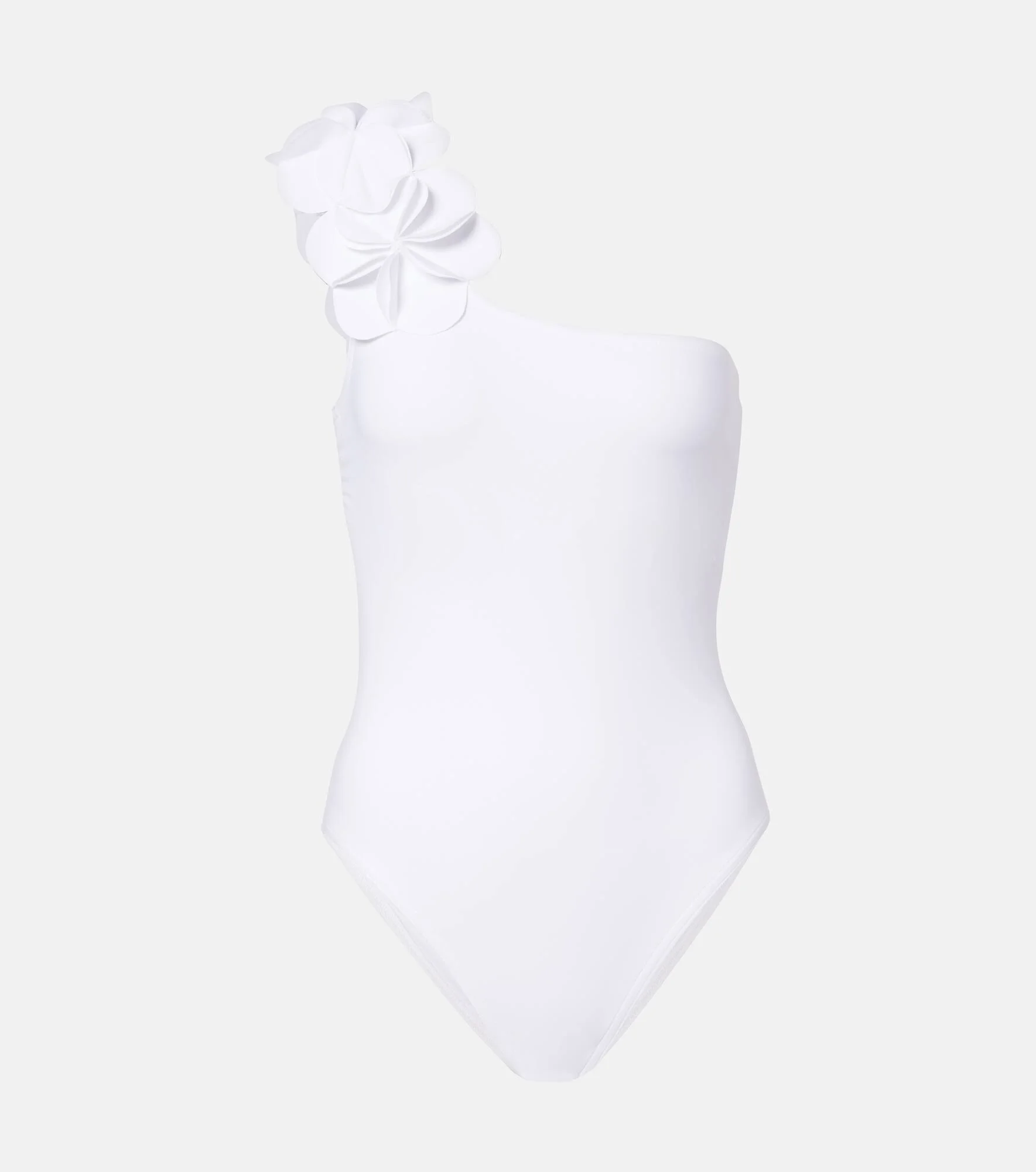 Tess floral-appliqué one-shoulder swimsuit - 1