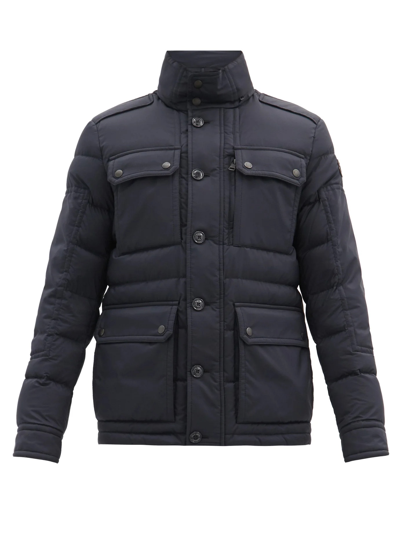 Lagginhorn flap-pocket quilted down coat - 1