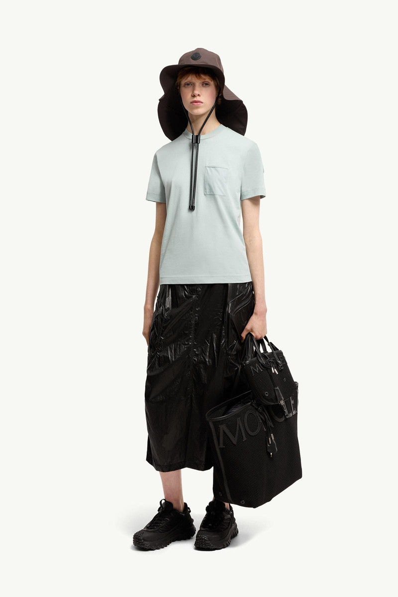 Moncler Cotton Jersey T-Shirt with Pleated Pocket outlook