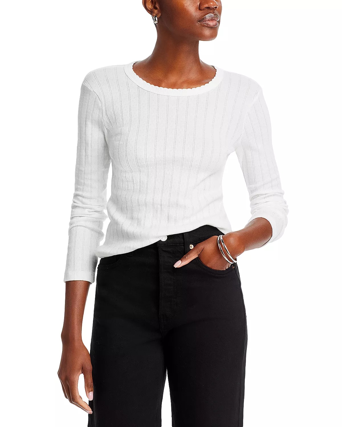 Pointelle Tee - 1