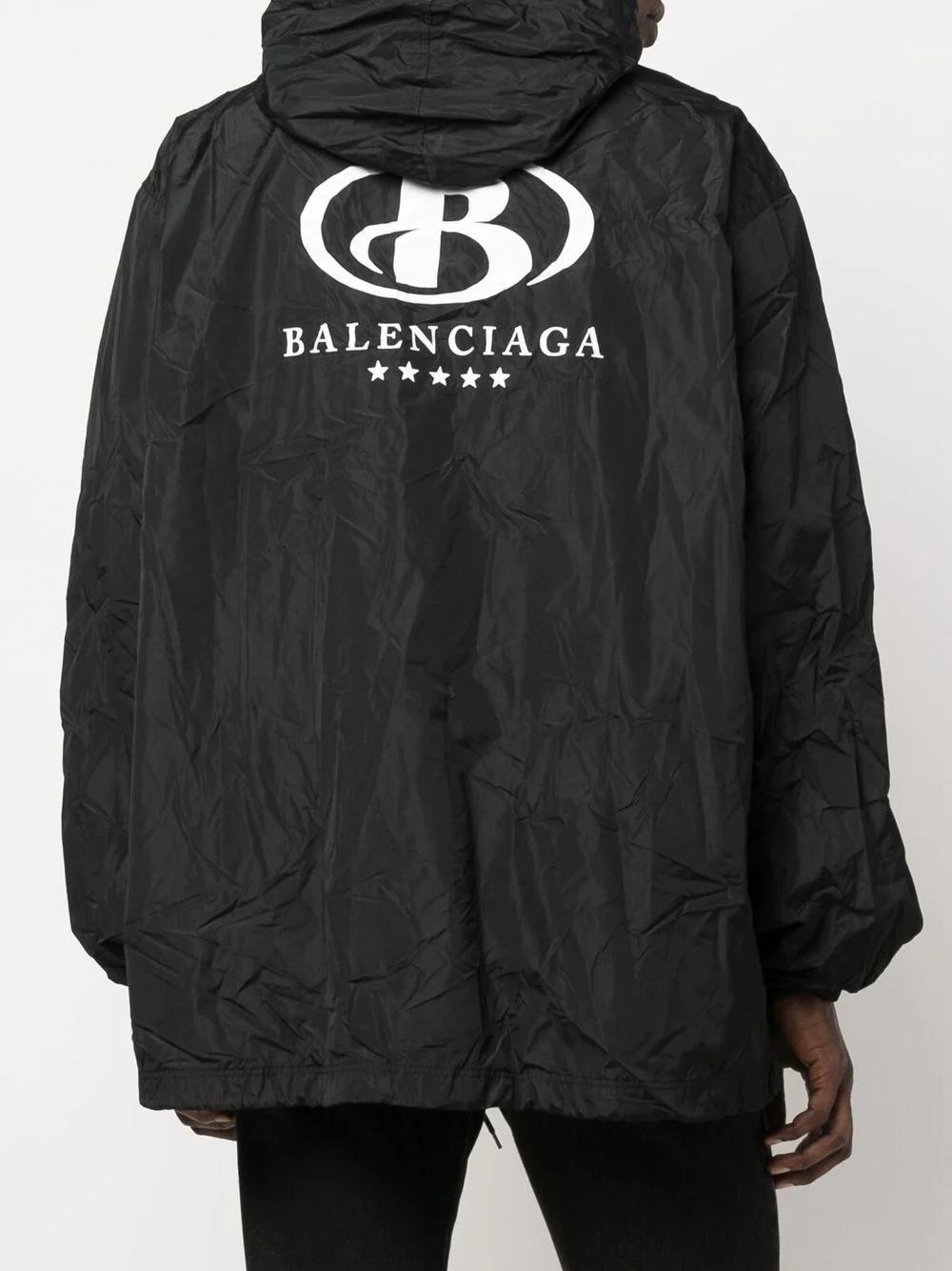 logo-print hooded raincoat jacket - 6