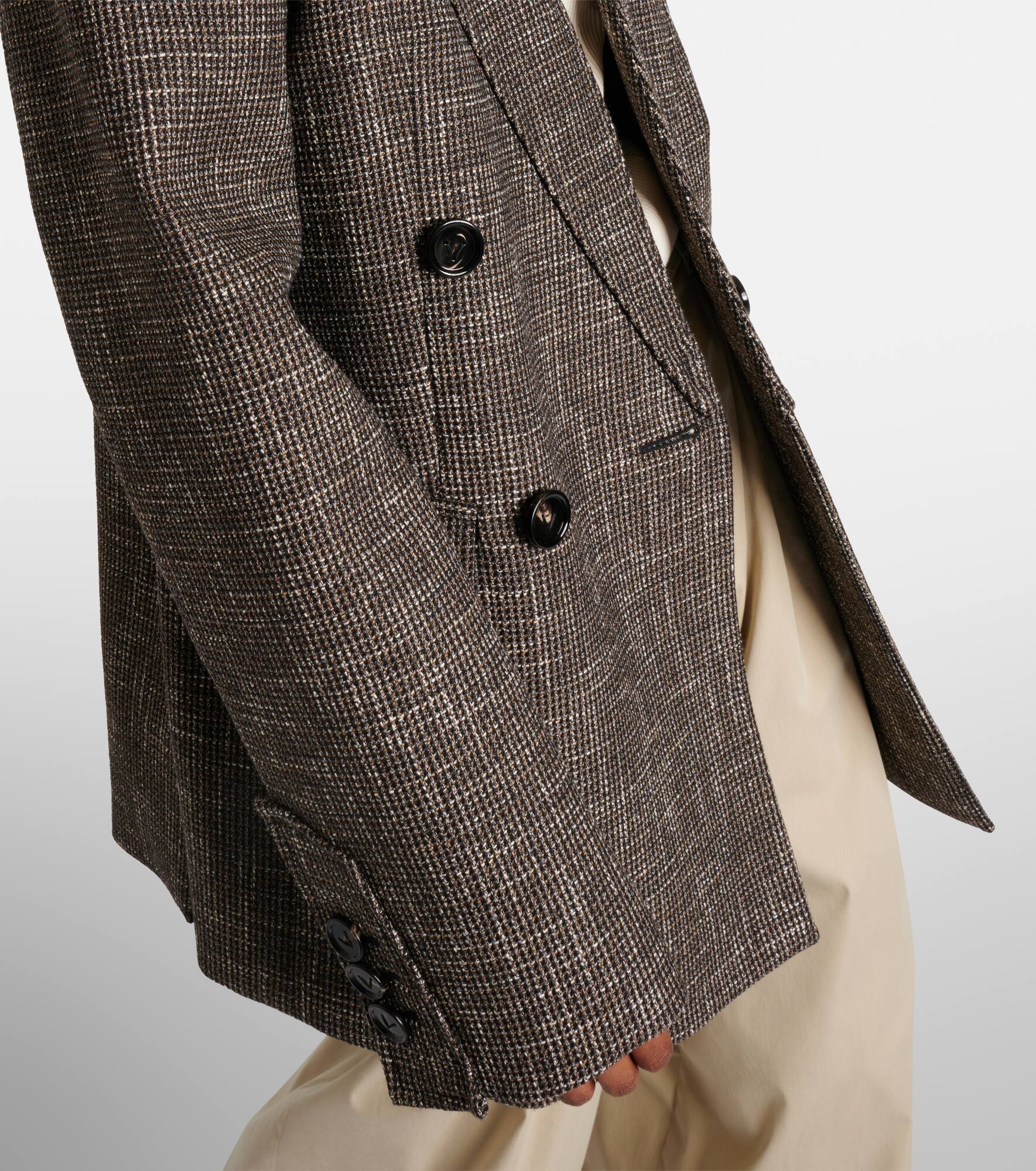 Wool and cotton-blend mouliné blazer - 5