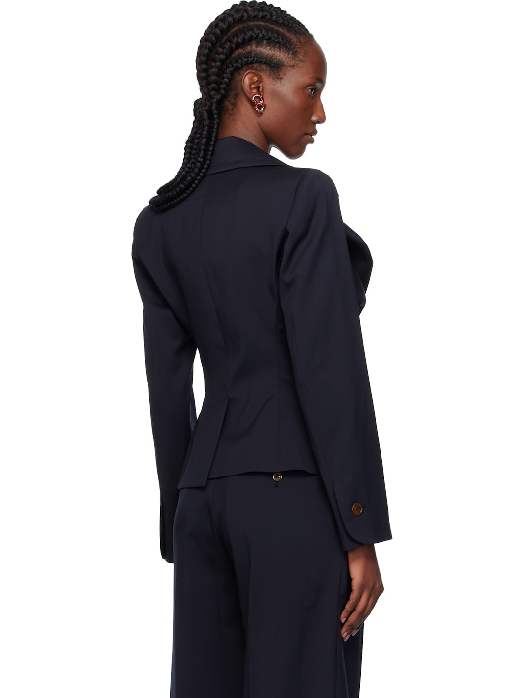 Navy Drunken Blazer - 3