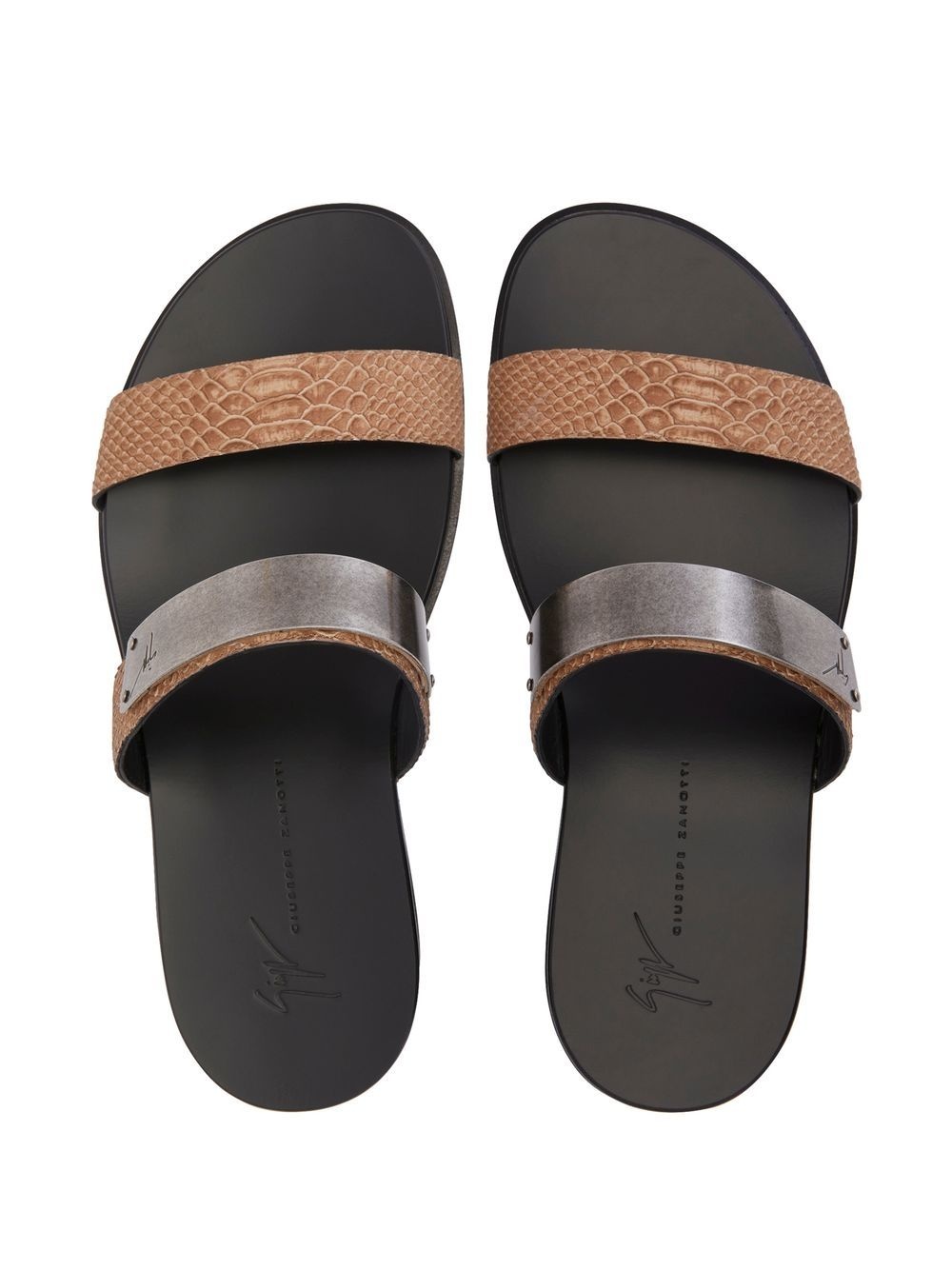 Ignazio double-strap slide sandals - 4