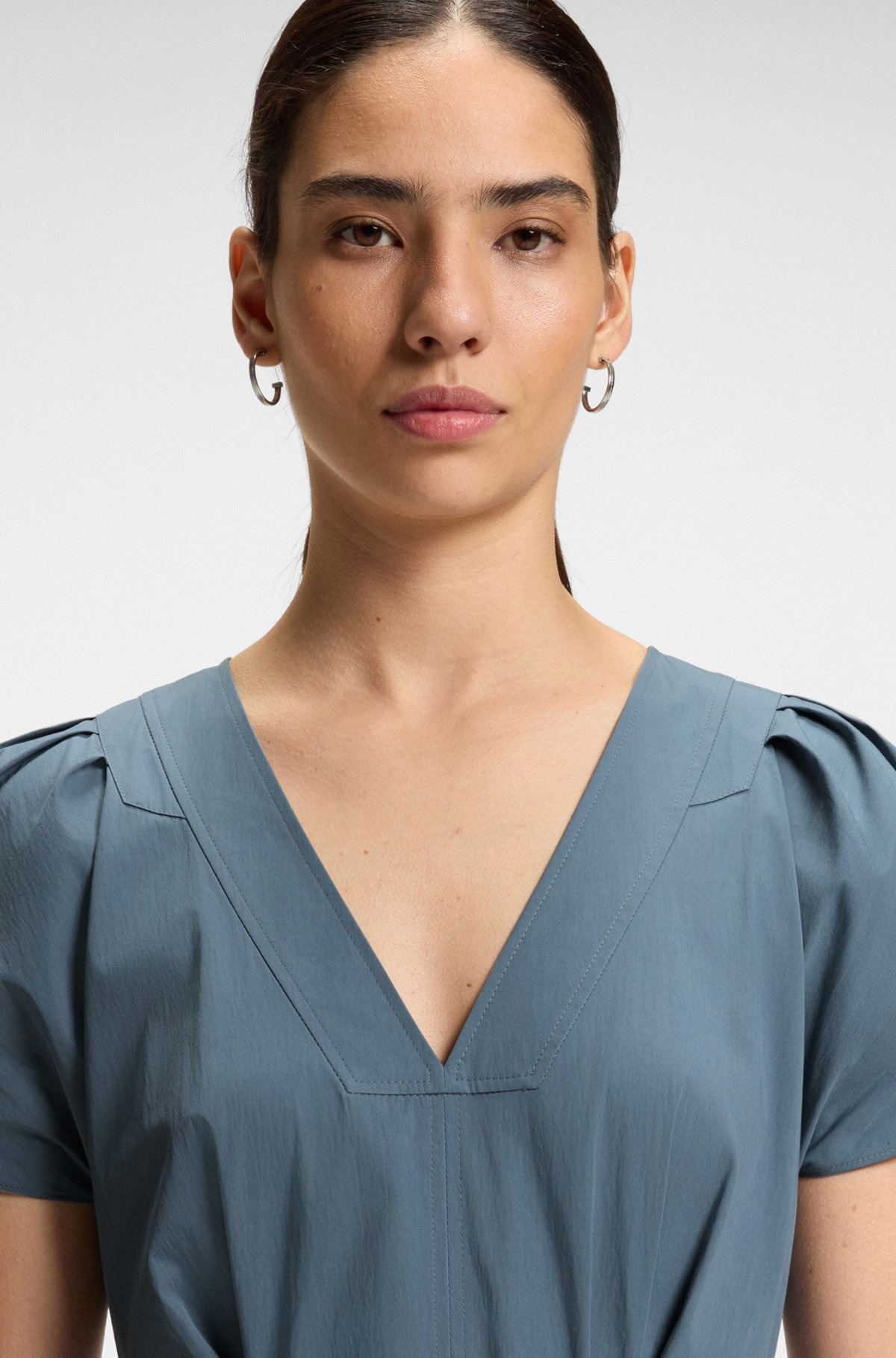DRESS WITH BUCKLED BELT - 5