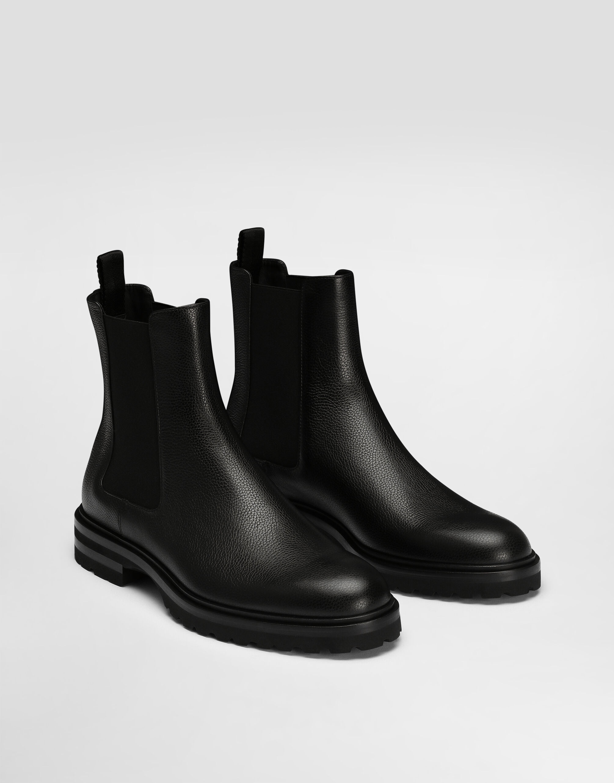 Grainy calfskin ankle boots - 2