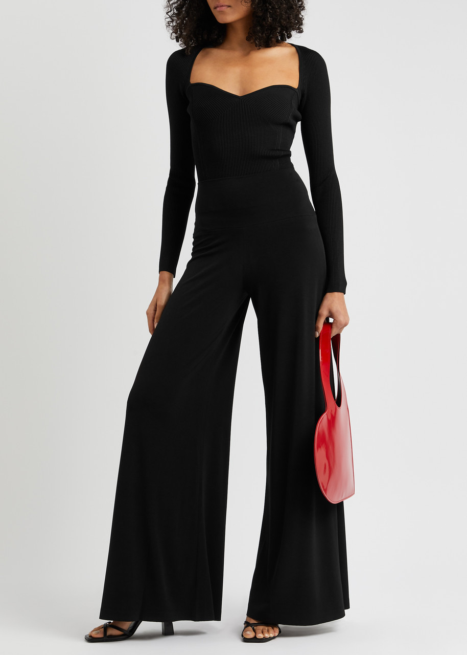 Elephant wide-leg stretch-jersey trousers - 4