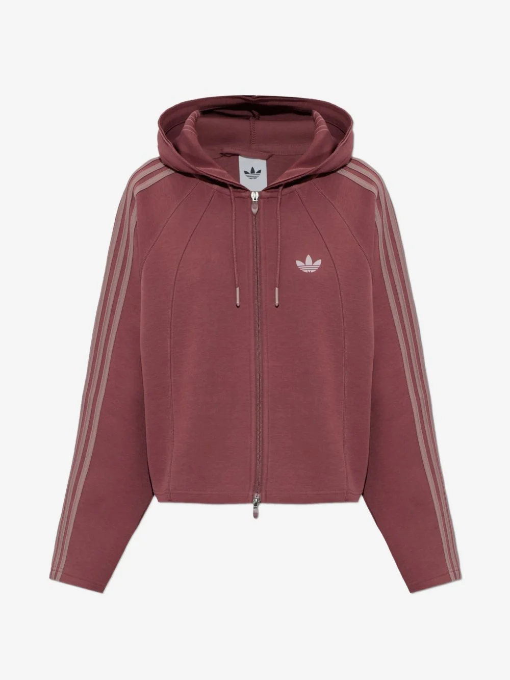 logo-embroidered side-stripe hoodie - 1