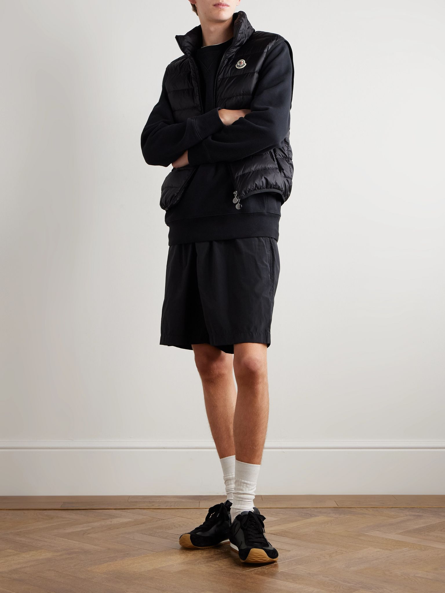 Rocoque Logo-Appliquéd Quilted Shell Down Gilet Black - 2