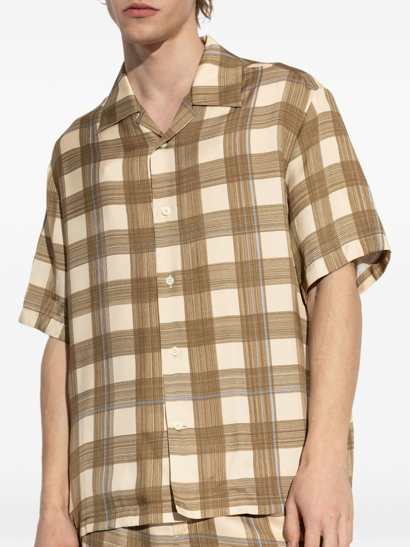 checked-pattern short-sleeve shirt 3