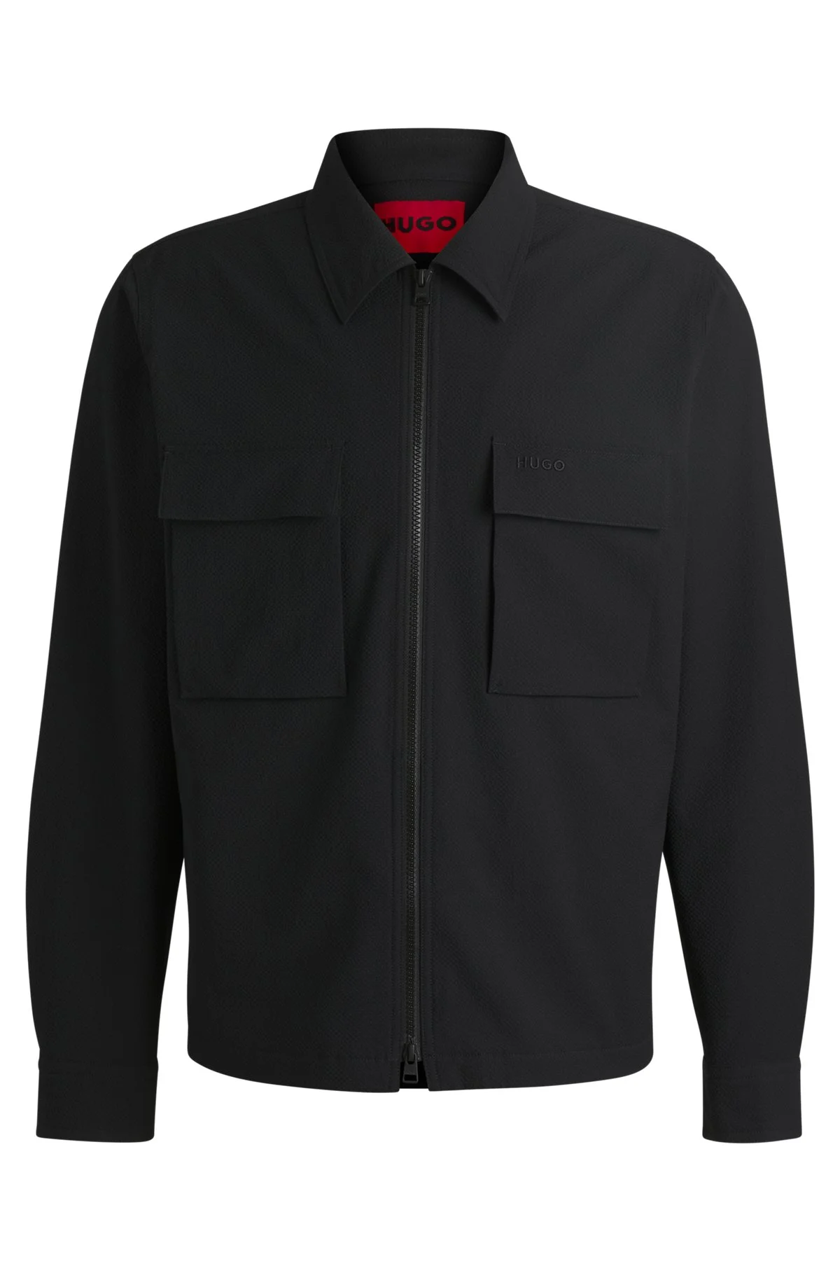 OVERSIZE-FIT OVERSHIRT IN WATER-REPELLENT SEERSUCKER - 1