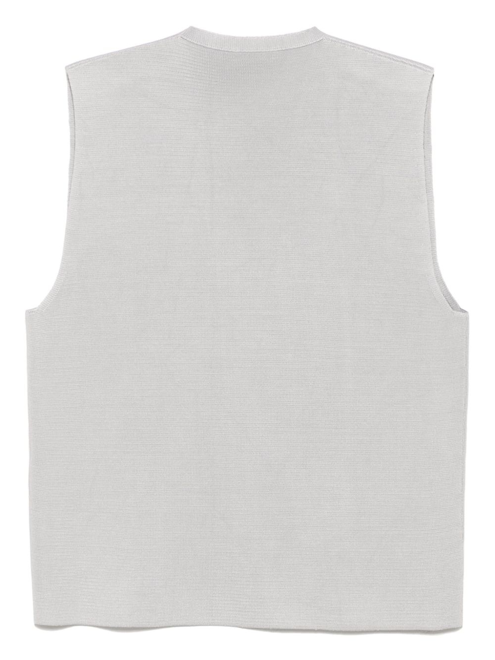 silk knitted vest - 2