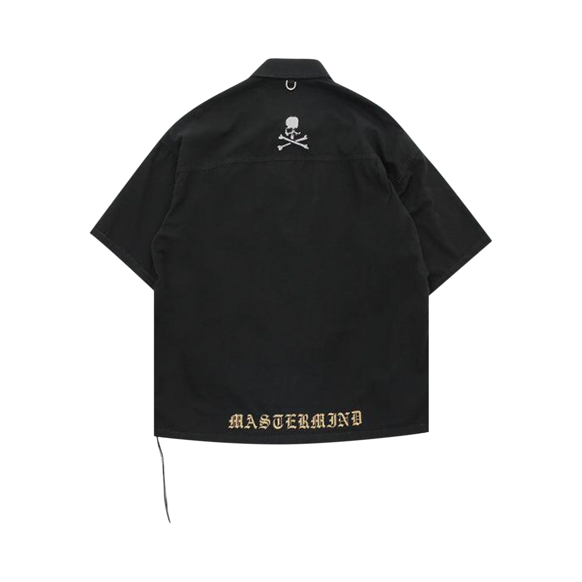 Mastermind World 1st Short-Sleeve Denim Shirt 'Black' - 2