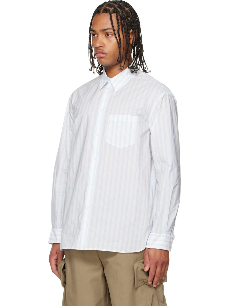 Simone Rocha White & Blue Easy Shirt outlook