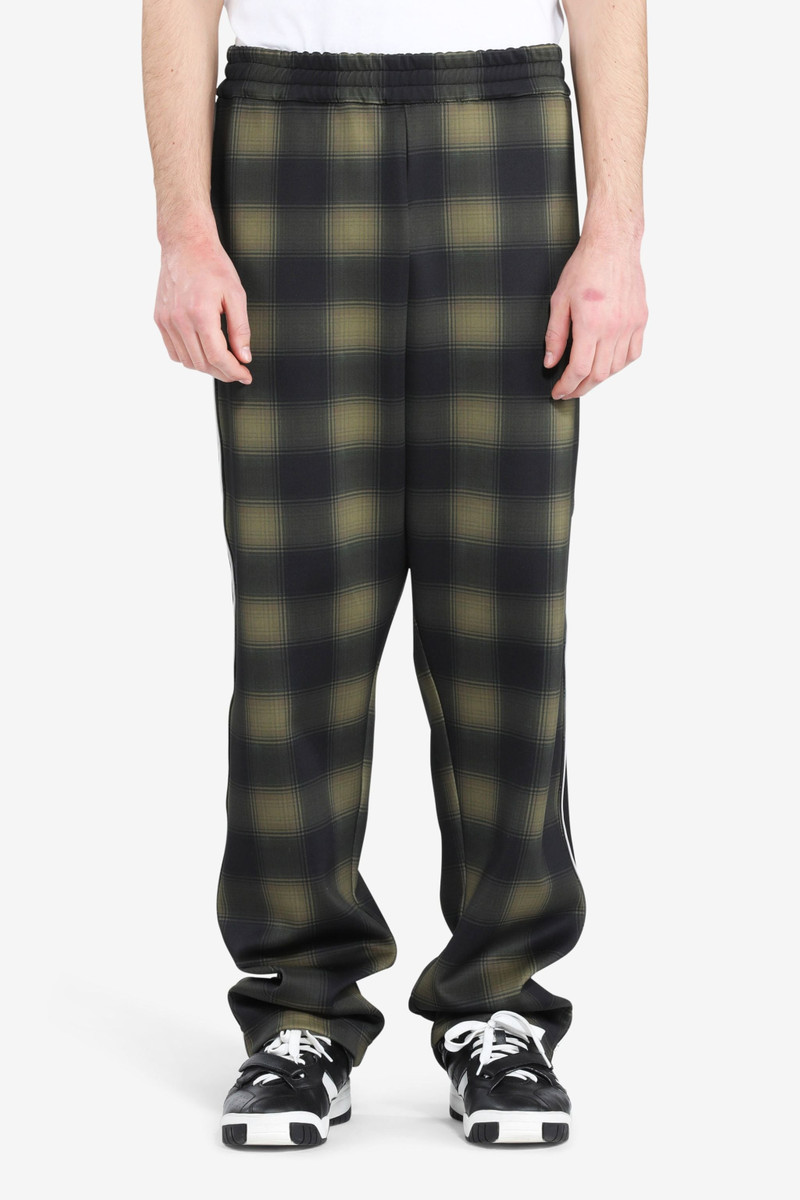 CHECKED TRACK PANTS 1