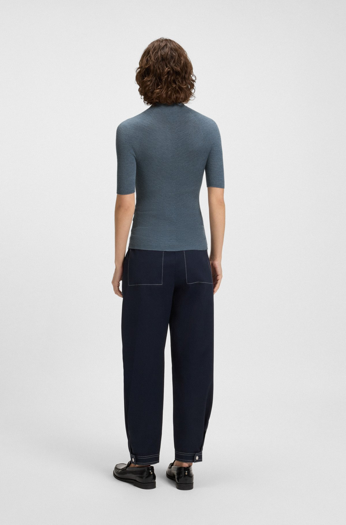 CREW-NECK SWEATER IN MERINO WOOL - 4