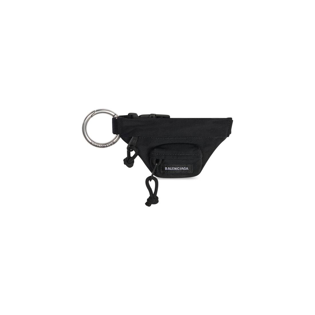 Micro Beltpack Bracelet Keychain in Black - 1